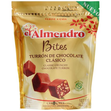 Шоколадный турон El Almendro из молочного шоколада кубики 120 г