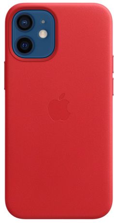 Клип-кейс Apple Leather Case with MagSafe для iPhone 12 mini (красный)