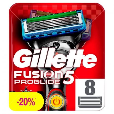 Сменные кассеты для бритья Gillette Fusion ProGlide Power, 8 шт