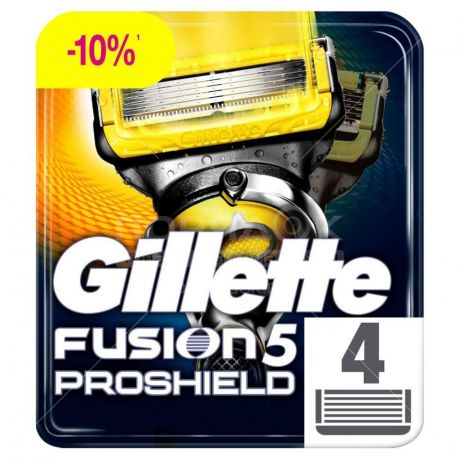 Сменные кассеты для бритья Gillette Fusion ProShield, 4 шт