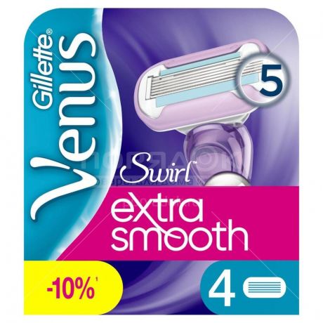 Сменные кассеты для бритья женские Venus Swirl, 4 шт