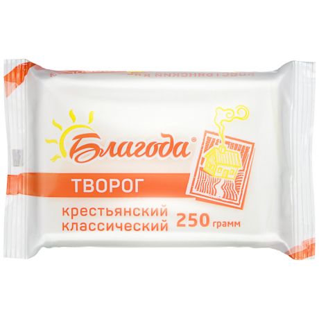 Творог Благода Крестьянский классический 11% 250 г