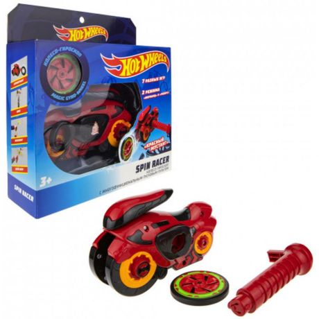 Hot Wheels Spin Racer "Красный Мустанг" (пуск. механизм с диском, 16 см, коробка, красн.)