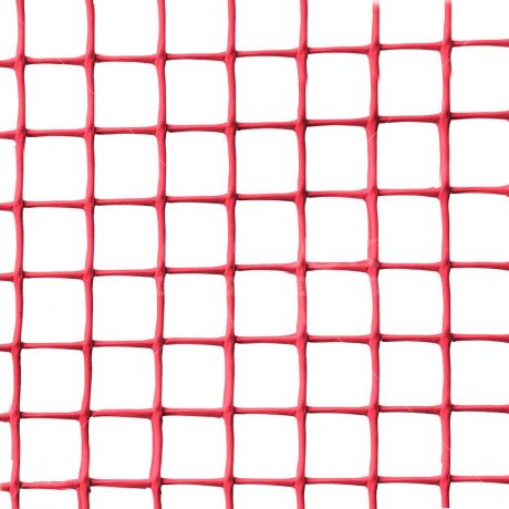 Сетка пластиковая садовая квадрат красная 15х15 мм, 1х20 м