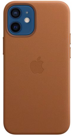 Клип-кейс Apple Leather Case with MagSafe для iPhone 12 mini (золотисто-коричневый)