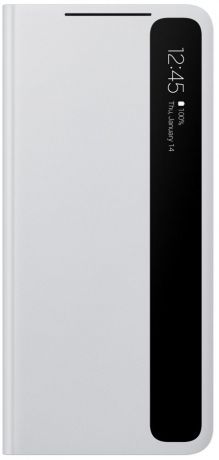 Чехол-книжка Samsung Clear View для Galaxy S21 Ultra (серый)