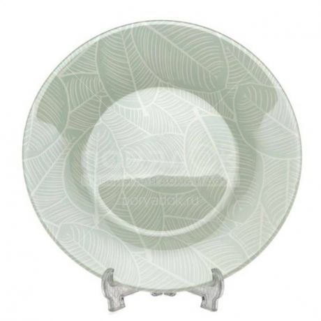 Тарелка десертная стеклянная, 195 мм, Livs зеленая 10327SLBD70, Pasabahce