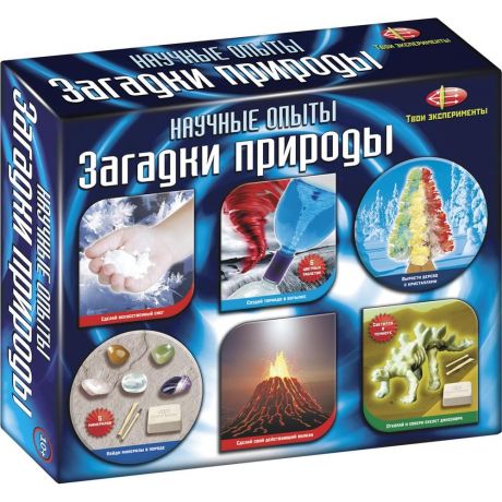 Научно-познавательный набор "Маэстро Браво" Научные опыты. Загадки природы (6 мини наборов)