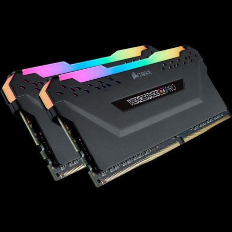 Модуль памяти DIMM 16Gb 2х8Gb DDR4 PC32000 4000MHz Corsair Vengeance Black Heat spreader, RGB LED, XMP 2.0 (CMW16GX4M2K4000C19)