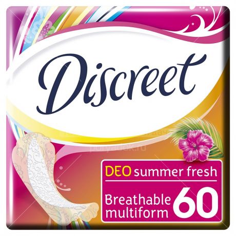 Прокладки женские Discreet Multiform Deo Summer Fresh Trio, 60 шт