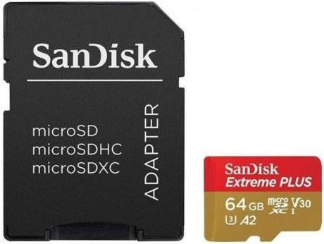 SanDisk Extreme Plus microSDXC 64GB + SD Adapter