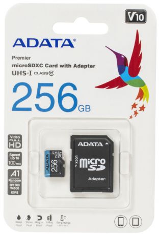 ADATA microSDXC Premier UHS-I U1 V10 A1 + ADP 256Gb