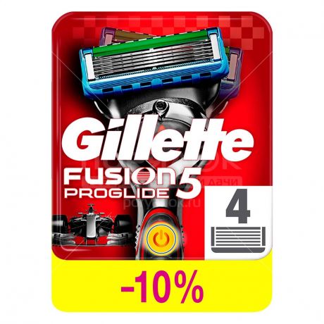 Сменные кассеты для бритья Gillette Fusion ProGlide Power, 4 шт