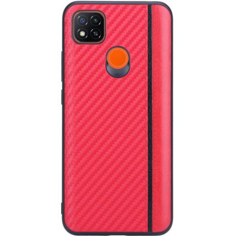 Чехол для Xiaomi Redmi 9C G-Case Carbon красный