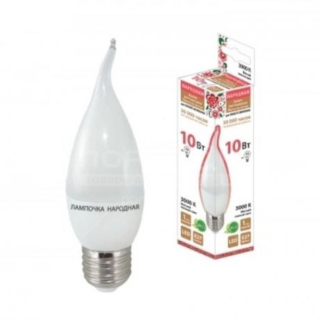 Лампа светодиодная TDM Electric Свеча на ветру SQ0340-1599 10 Вт Е27 теплый белый свет