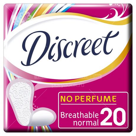 Прокладки женские ежедневные Discreet Normal Single, 20 шт