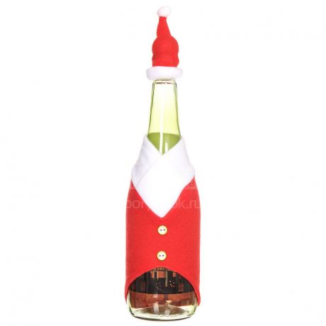 Украшение интерьера Костюм на бутылку Дед Мороз ч02069