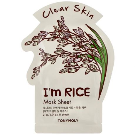 TONY MOLY Очищающая тканевая маска для лица с экстрактом риса I