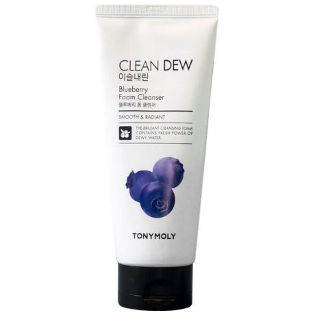 TONY MOLY Очищающая пенка для умывания с экстрактом черники CLEAN DEW Blueberry Foam Cleanser, 180 мл.