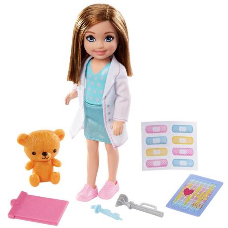 Кукла Mattel Barbie Челси "Карьера" GTN86/GTN88 Доктор