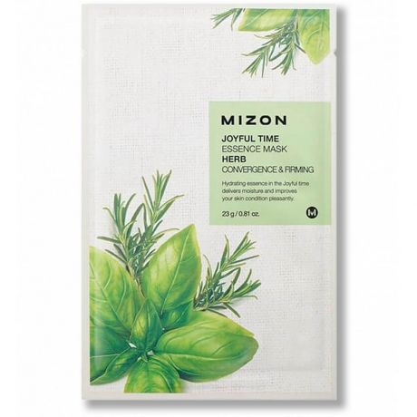 MIZON Тканевая маска для лица с комплексом травяных экстрактов Joyful Time Essence Mask Herb, 23 г.