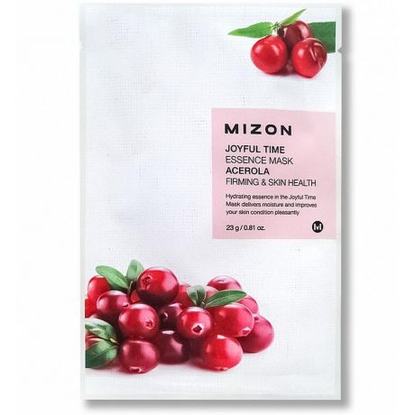 MIZON Тканевая маска для лица с экстрактом гранатового сока Joyful Time Essence Mask Pomegranate, 23г.