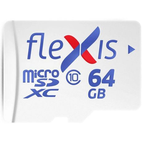 Карта памяти Micro SecureDigital 64Gb Flexis SDXC class 10 (FMSD064GU1A) + SD adapter