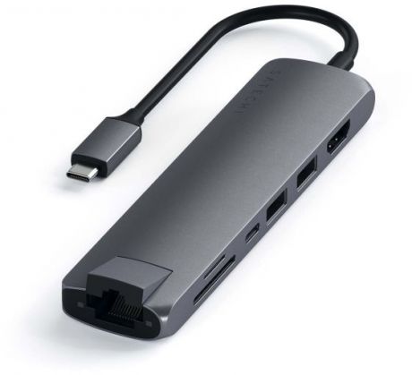 Satechi Type-C Slim Multiport With Ethernet (серый космос)