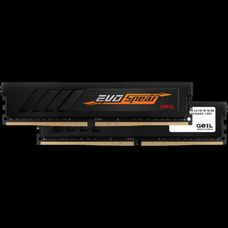 Модуль памяти DIMM 16Gb 2х8Gb DDR4 PC25600 3200MHz Geil EVO Spear Black (GSB416GB3200C16BDC)