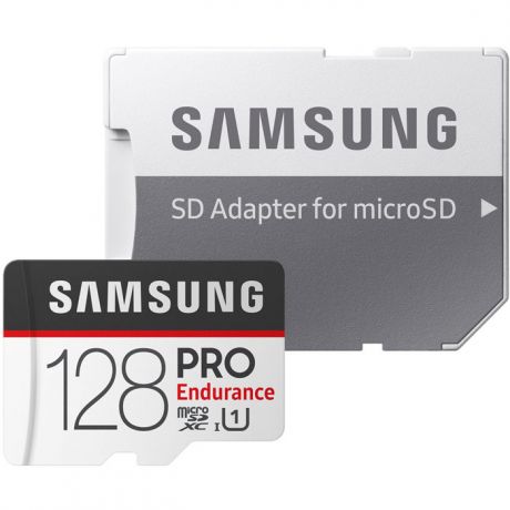Карта памяти Micro SecureDigital 128Gb SDHC Samsung PRO Endurance class10 UHS-I U1 (MB-MJ128GA/RU) + адаптер SD