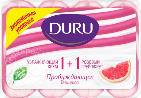Мыло Duru Soft Sensations Крем и Розовый грейпфрут 4шт*90г