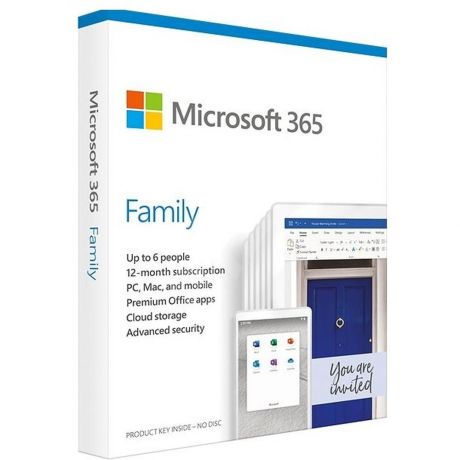Microsoft Office 365 Family Russian Sub 1YR Russia Only Medialess P6 (6GQ-01213)