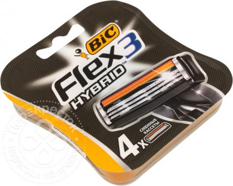 Кассеты для бритья Bic Flex 3 Hybrid 4шт