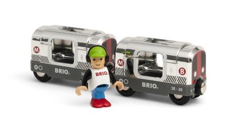 Brio Поезд метро "Металлик" из 2х вагонов Special Edition; с фигуркой (разноцветный)