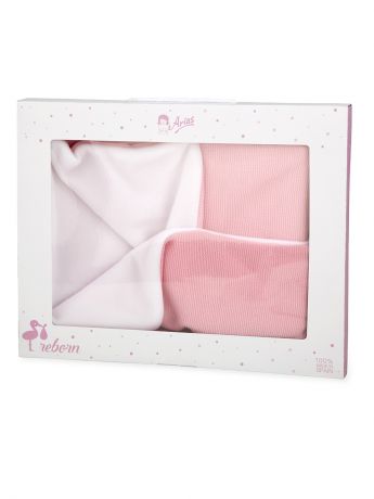 Arias Одеяло-конверт для куклы; 56х71 см (бело-розовый)
