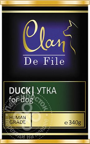 Корм для собак Clan De File Утка 340г