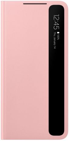 Чехол-книжка Samsung Clear View для Galaxy S21+ (розовый)