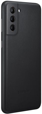Клип-кейс Samsung Leather для Galaxy S21+ (черный)