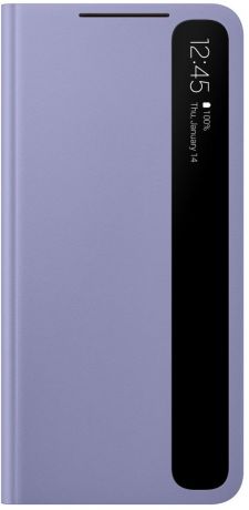Чехол-книжка Samsung Clear View для Galaxy S21 (фиолетовый)