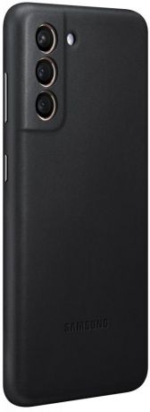 Клип-кейс Samsung Leather для Galaxy S21 (черный)