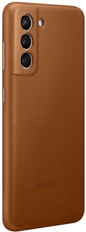 Клип-кейс Samsung Leather для Galaxy S21 (коричневый)
