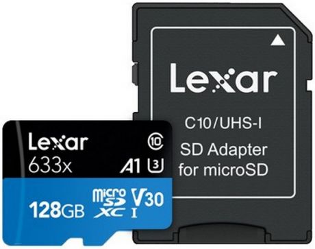 Lexar microSDXC High-Performance 633x 128Gb LSDMI128BB633A + адаптер