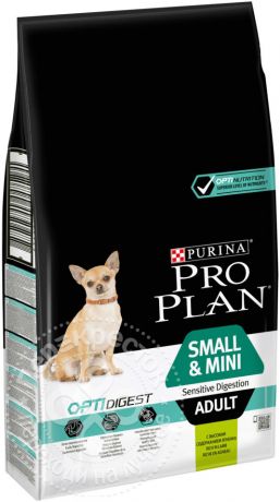 Сухой корм для собак Pro Plan Optidigest Small&Mini Adult Sensitive с ягненком и рисом 7кг