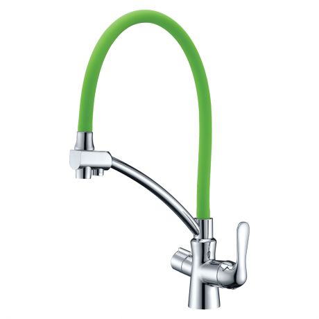 LEMARK Comfort LM3070C-Green для кухни с подключением к фильтру с питьевой водой (хром)