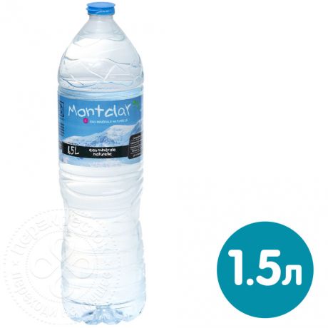 Вода Montclar минеральная природная питьевая столовая, негазированная 1.5л