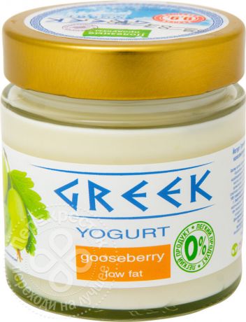 Йогурт Полезные продукты Греческий Крыжовник 0% 165г