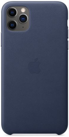 Клип-кейс Apple Leather для iPhone 11 Pro Max (темно-синий)