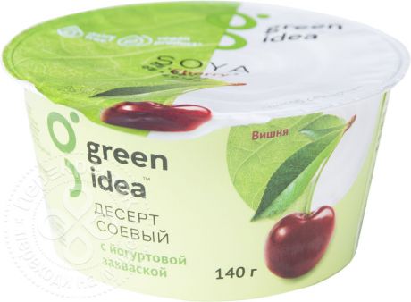 Десерт Green Idea Соевый с йогуртовой закваской и соком вишни 140г