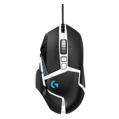 Мышь LOGITECH G502 SE HERO, игровая, лазерная, проводная, USB, черный и белый [910-005729]