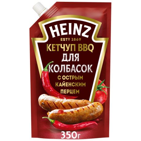 Кетчуп Heinz BBQ с Кайенским перцем для колбасок 350 г